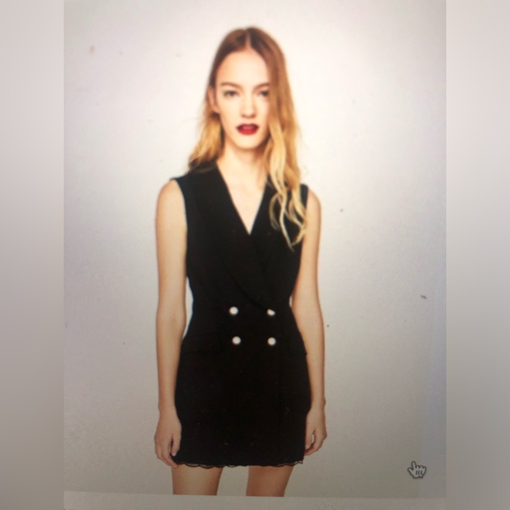 NWT Zara lace tuxedo blazer dress